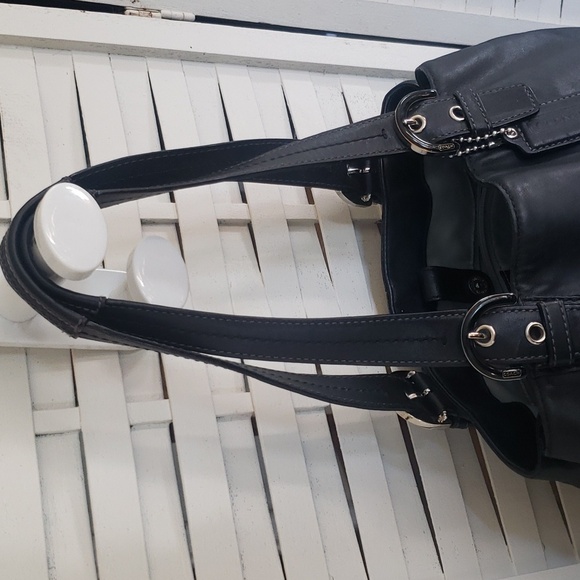 Coach blavk leather Soho shoulder tote bag - Picture 4 of 9